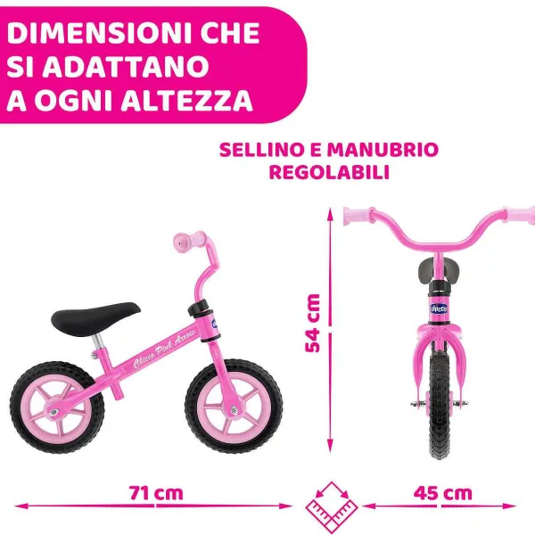 Bici Senza Pedali|Chicco Balance Bike Pink Arrow