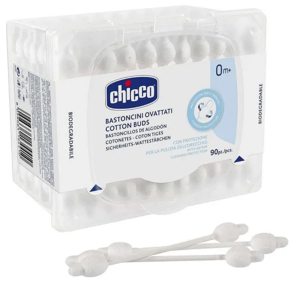 Cura E Accessori Bagnetto|Chicco Bastoncini Ovattati Con Protezione Per Timpani 90Pz