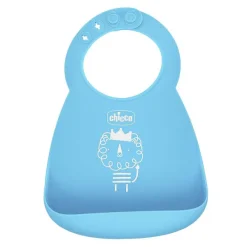 Bavaglini|Chicco Bavaglino In Silicone Facile Da Arrotolare Azzurro