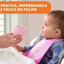 Bavaglini|Chicco Bavaglino In Silicone Facile Da Arrotolare Azzurro