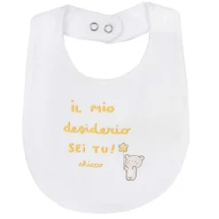 Bavagli|Chicco Bavaglino Stampato Bianco