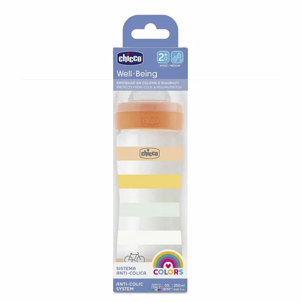 Biberon|Chicco Biberon Benessere 250Ml Flusso Medio In Plastica Verde