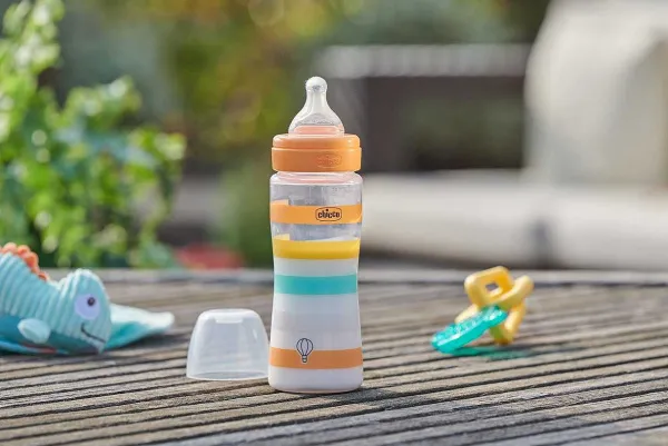 Biberon|Chicco Biberon Benessere 330Ml Flusso Rapido In Plastica Giallo