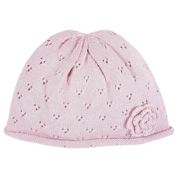 Cappelli, Guanti E Sciarpe|Chicco Cappello Con Fiore Lavorato Rosa Chiaro