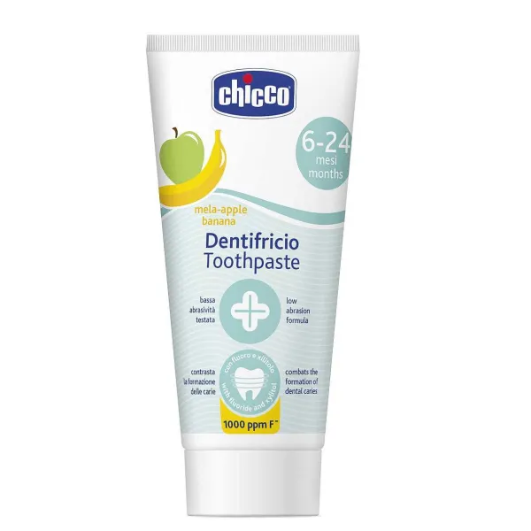 Igiene Orale|Chicco Dentifricio Mela-Banana (6-24M) Fluoro