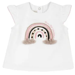 T-Shirt|Chicco Maglietta Con Stampa Arcobaleno E Applicazioni