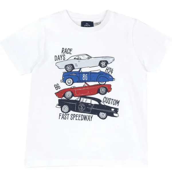 T-Shirt|Chicco Maglietta Manica Corta Grafica Macchine