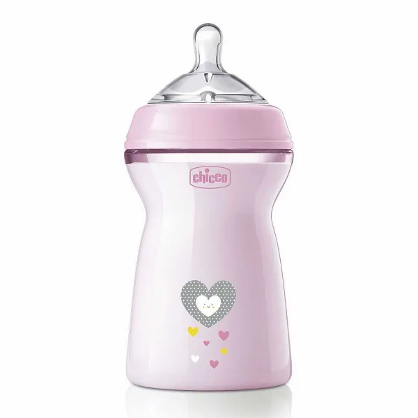 Biberon|Chicco Naturalfeeling Biberon 6M+ 330Ml Flusso Veloce Rosa