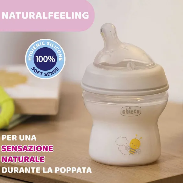 Biberon|Chicco Naturalfeeling Biberon 0M+ 150Ml Flusso Lento Grigio