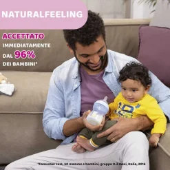 Biberon|Chicco Naturalfeeling Biberon 0M+ 150Ml Flusso Lento Grigio