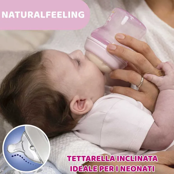 Biberon|Chicco Naturalfeeling Biberon 0M+ 150Ml Flusso Lento Grigio