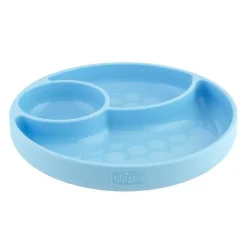 Piatti E Posate|Chicco Piatto In Silicone Con Ventosa Azzurro