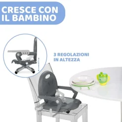 Rialzi Sedia|Chicco Rialzo Sedia Pocket Snack Dark Grey