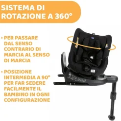 Seggiolini Auto Neonato|Chicco Seggiolino Auto Seat2Fit Air (45-105 Cm) Black Air
