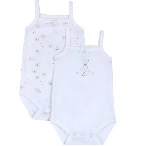 Body|Chicco Set 2 Body Con Fiocco E Spallina Stretta
