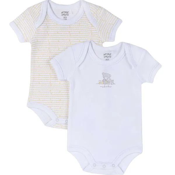 Body|Chicco Set Body Intimo Bianco E Giallo