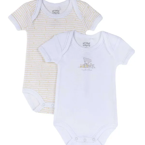 Body|Chicco Set Body Intimo Bianco E Giallo
