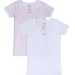 Body|Chicco Set Magliette Intime Con Manica Corta E Fiocchetto