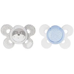 Succhietti Physioforma|Chicco Succhietto Physioforma® Comfort 0-6M (2 Pcs) Silicone Raccoon And Confetti