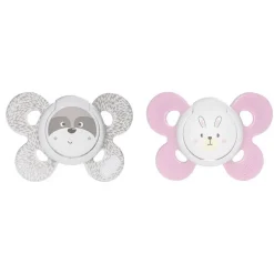 Succhietti Physioforma|Chicco Succhietto Physioforma® Comfort 0-6M (2 Pcs) Silicone Rabbit And Raccoon