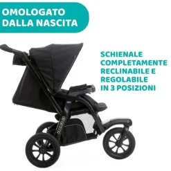 Trio E Sistemi Modulari|Chicco Trio Activ3 Con Kory Essential Jet Black
