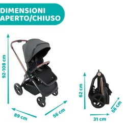 Trio E Sistemi Modulari|Chicco Trio Mysa Con Kory Essential Black Satin