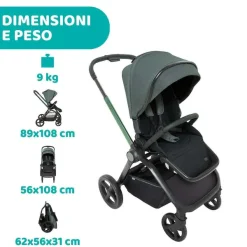 Trio E Sistemi Modulari|Chicco Trio Mysa Con Kory Plus Jade Green
