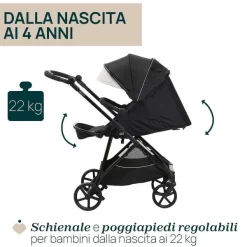 Trio E Sistemi Modulari|Chicco Trio Seety Con Kory Essential Etna Black
