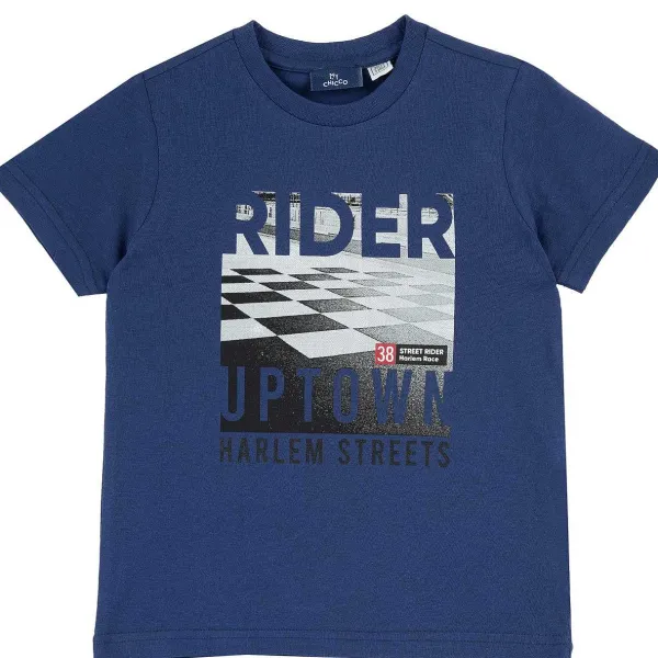 T-Shirt|Chicco T-Shirt Con Stampa Urban Blu Chiaro