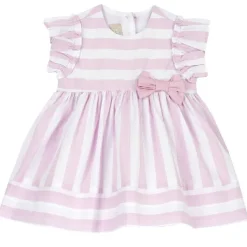 Vestiti|Chicco Vestito Rigato Con Manica Corta Arricciata