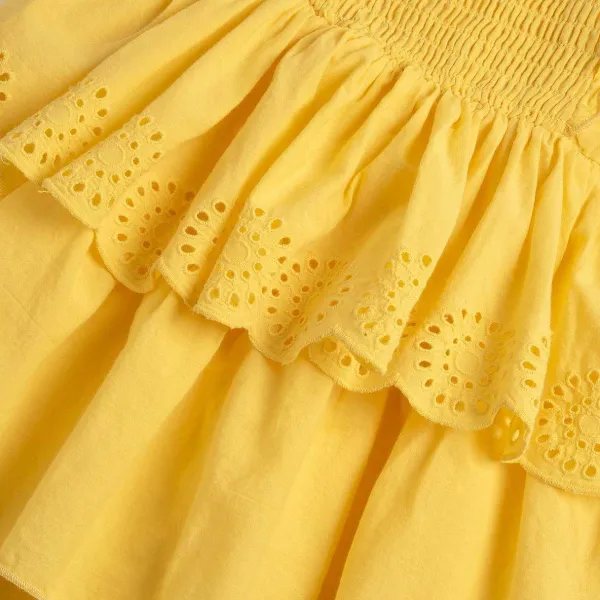 Vestiti|Chicco Vestito Smanicato Con Balze Ricamate